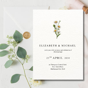 Minimalist Wedding Invitation, Modern Elegant Invitation