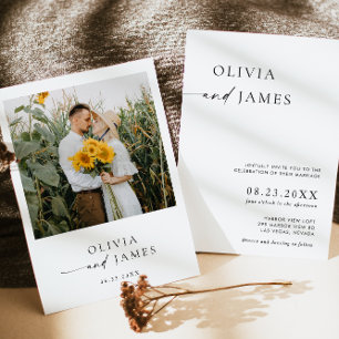 Minimalist Wedding Invitation, Modern Wedding Invitation