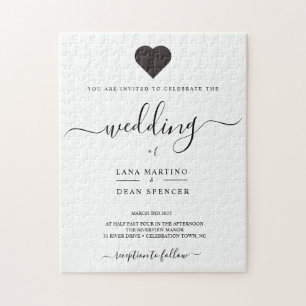 Minimalist Wedding Invitation Puzzle