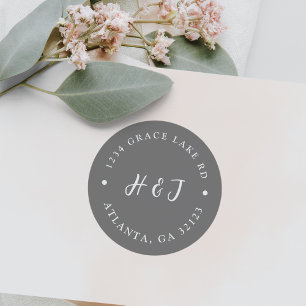 Minimalist Wedding Invitation Return Address Label