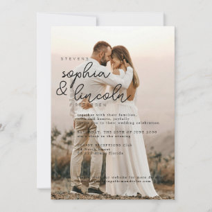 Minimalist Wedding Invitation Template Editable