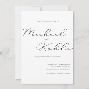 Minimalist Wedding Invitations