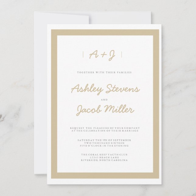 Minimalist Wedding Invitations | WEDDINGS (Front)