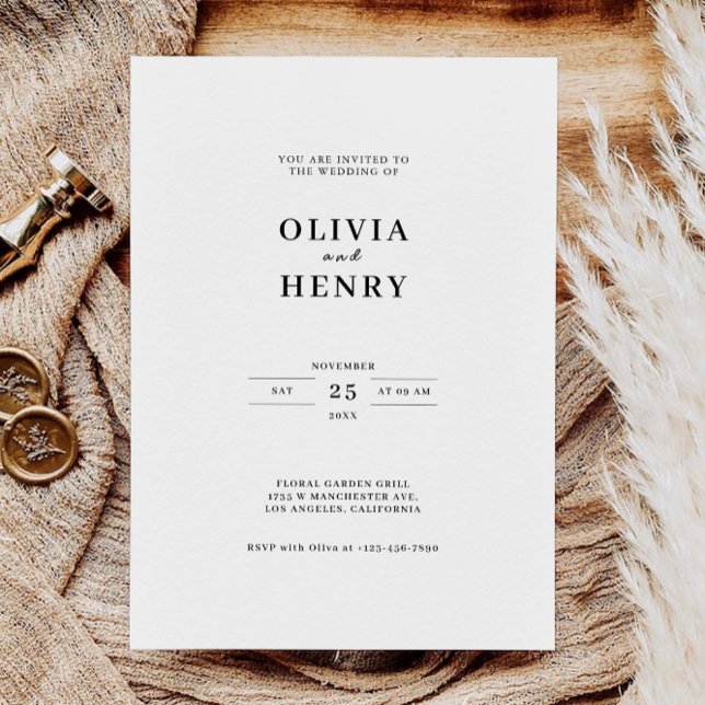 Minimalist Wedding Invites Template (Minimalist Wedding Invites Template)