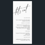 Minimalist Wedding Menu<br><div class="desc">*** Please enter H015 in the store search to find all matching items *** Or visit our Black & White Minimalist Collection. *** This high-quality design is easy to customise to match your wedding colours, styles and theme. For further customisation, please click the "Edit using Design Tool" link and use...</div>