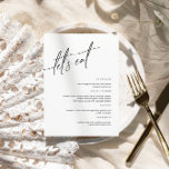 Minimalist Wedding Menu Card<br><div class="desc">*** Please enter H015 in the store search to find all matching items *** Or visit our Black & White Minimalist Collection. *** This high-quality design is easy to customise to match your wedding colours, styles and theme. For further customisation, please click the "Edit using Design Tool" link and use...</div>