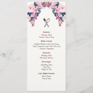 Minimalist Wedding Menu Card – Elegant Reception