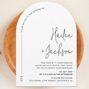 Minimalist Wedding Modern Stylish Simple Design Invitation
