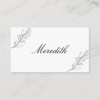 Minimalist Wedding Name Place Cards