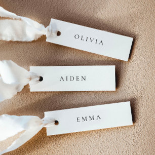 Minimalist Wedding Name Place Cards