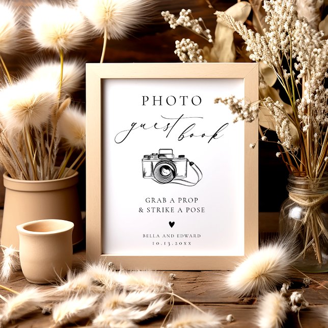 Minimalist Wedding Photo Guest Book Sign (Creator Uploaded)