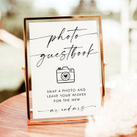 Minimalist Wedding Photo Guestbook Sign,