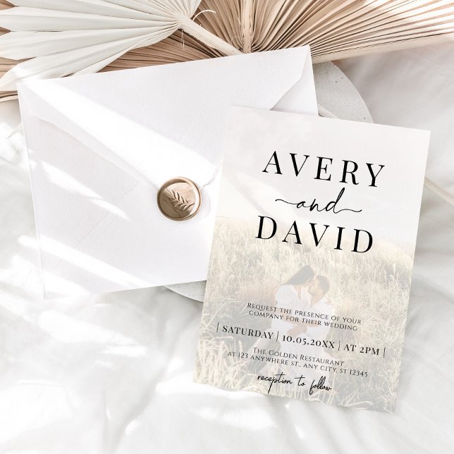 Minimalist Wedding Photo Invitation (Creator Uploaded)