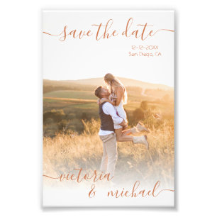 Minimalist Wedding Photo Save the date