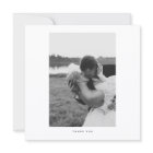 Minimalist Wedding Photo Thank You Card