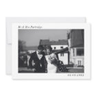 Minimalist Wedding Photo Thank You Card