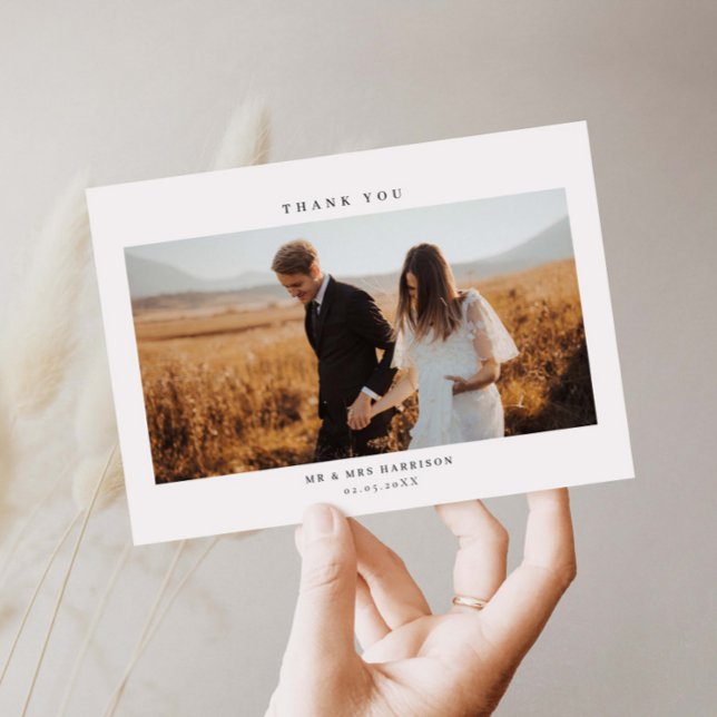 Minimalist Wedding Photo Thank You Card (Creator Uploaded)