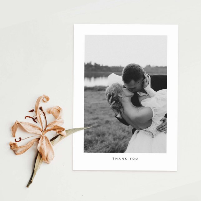 Minimalist Wedding Photo Thank You Card (Creator Uploaded)