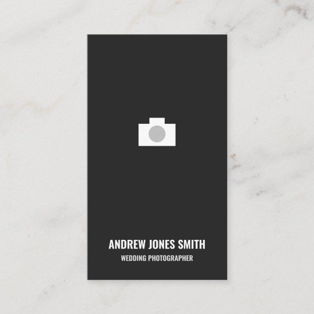 Minimalist Wedding Photography Business Card (Front)