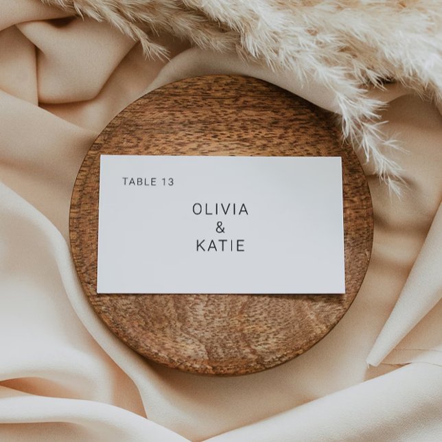 Minimalist Wedding Place Cards Template (Minimalist Wedding Place Cards Template)