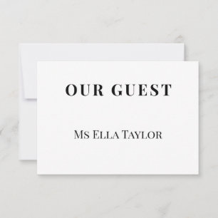 Minimalist Wedding Place Name Card Table Seating