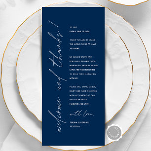 Minimalist Wedding Place Setting Thank You Card