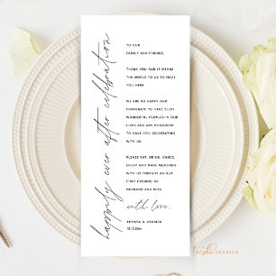 Minimalist Wedding Place Setting Thank You Card