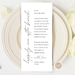 Minimalist Wedding Place Setting Thank You Card