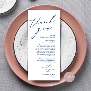 Minimalist Wedding Place Setting Thank You Card