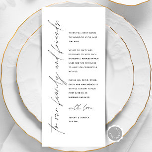 Minimalist Wedding Place Setting Thank You Card
