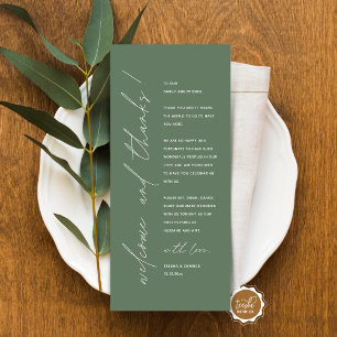 Minimalist Wedding Place Setting Thank You Card