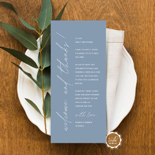 Minimalist Wedding Place Setting Thank You Card