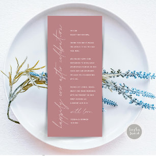Minimalist Wedding Place Setting Thank You Card