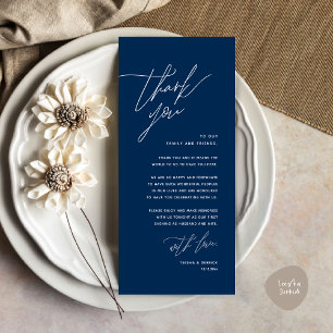 Minimalist Wedding Place Setting Thank You Card
