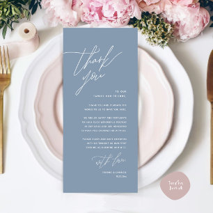 Minimalist Wedding Place Setting Thank You Card