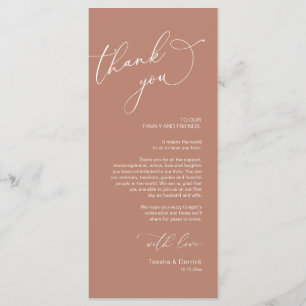 Minimalist Wedding Place Setting Thank You Card