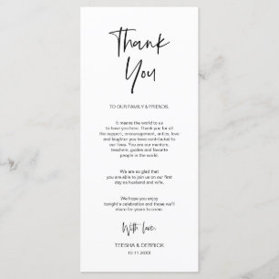 Minimalist, Wedding Place Setting Thank You Cards
