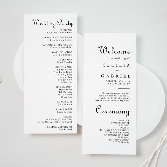 Minimalist Wedding Program (Creator Uploaded)