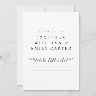 Minimalist Wedding Program – Modern 5x7