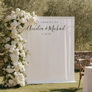 Minimalist Wedding Reception Decor Backdrop Tapestry