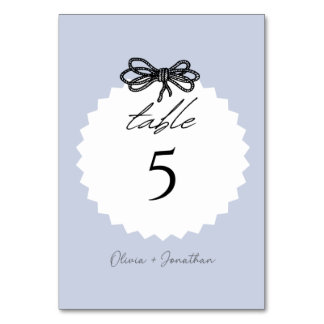 Minimalist Wedding Reception Table card