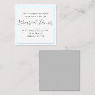 Minimalist Wedding Rehearsal Dinner Enclosure Card