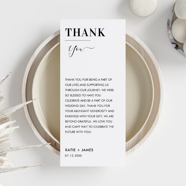 Minimalist  Wedding Rehearsal Thank You Card (Creator Uploaded)