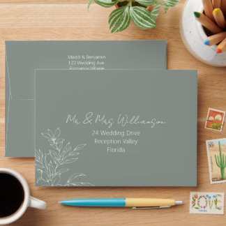 Minimalist Wedding Return Address Envelope
