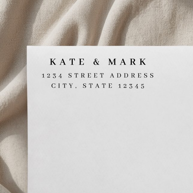 Minimalist Wedding Return Address Self-inking Stamp (Creator Uploaded)