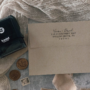 Minimalist Wedding Return Address Self-inking Stamp
