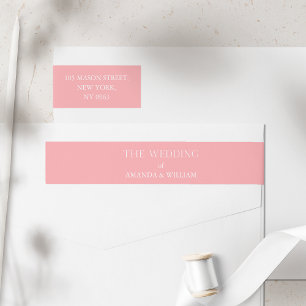 Minimalist Wedding Return Address Wrap Around Label