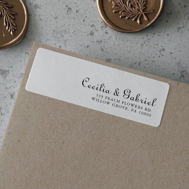 Minimalist Wedding Return  Return Address Label (Creator Uploaded)