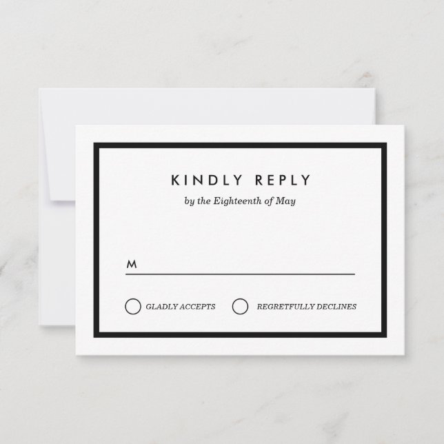Minimalist Wedding RSVP (Front)