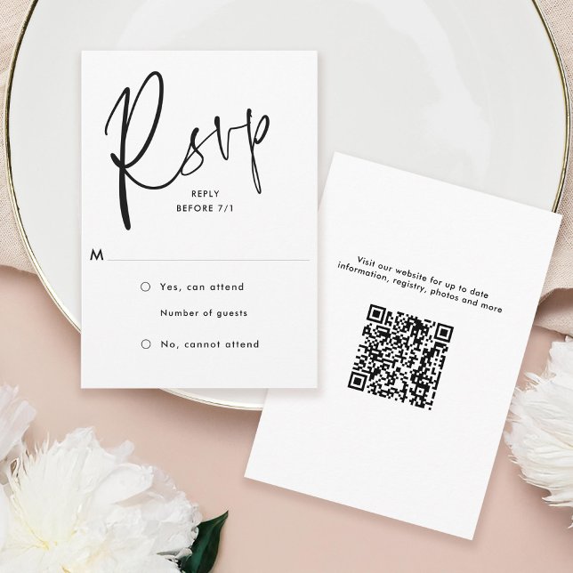 Minimalist Wedding RSVP Card (Creator Uploaded)
